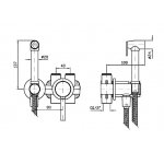 Zucchetti Pan Zestaw bidetowy z mieszaczem podtynkowym przyłączem kątowym z uchwytem, zaworem 1/2”, słuchawką i wężem chrom ZP6417