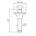 Zucchetti Ramię natryskowe chrom Z93028