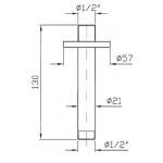 Zucchetti Ramię natryskowe chrom Z93024