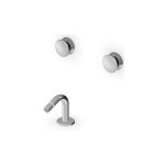 Zucchetti Sablier Bateria bidetowa podtynkowa z wylewką stojącą Brushed Stainless Steel ZSL5737.X