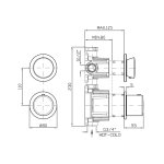 Zucchetti Sablier Bateria termostatyczna natryskowa podtynkowa - element zewnętrzny Brushed Stainless Steel ZSL801.X