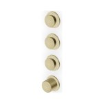 Zucchetti Sablier Bateria termostatyczna natryskowa podtynkowa 3-drożna - element zewnętrzny Brushed British Gold PVD ZSL803.XP31