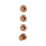 Zucchetti Sablier Bateria termostatyczna natryskowa podtynkowa 3-drożna - element zewnętrzny Brushed Copper PVD ZSL803.XP91