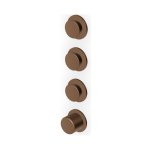 Zucchetti Sablier Bateria termostatyczna natryskowa podtynkowa 3-drożna - element zewnętrzny Matt Chocolate PVD ZSL803.XSP21