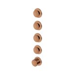Zucchetti Sablier Bateria termostatyczna natryskowa podtynkowa 4-drożna - element zewnętrzny Brushed Copper PVD ZSL804.XP91
