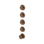 Zucchetti Sablier Bateria termostatyczna natryskowa podtynkowa 4-drożna - element zewnętrzny Matt Chocolate PVD ZSL804.XSP21