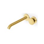 Zucchetti Sablier Bateria umywalkowa podtynkowa 2-otworowa 225 mm - element zewnętrzny Brushed Gold PVD ZSL431.XP41