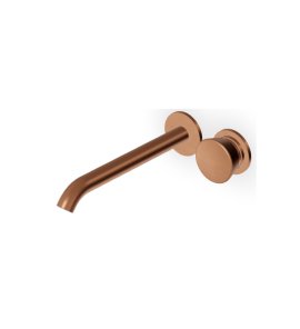 Zucchetti Sablier Bateria umywalkowa podtynkowa 2-otworowa 225 mm - element zewnętrzny Brushed Copper PVD ZSL431.XP91