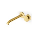 Zucchetti Sablier Bateria umywalkowa podtynkowa 2-otworowa 200 mm - element zewnętrzny Brushed Gold PVD ZSL432.XP41