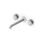Zucchetti Sablier Bateria umywalkowa podtynkowa 3-otworowa - element zewnętrzny Brushed Stainless Steel ZSL5780.X