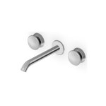 Zucchetti Sablier Bateria umywalkowa podtynkowa 200 mm 3-otworowa -  element zewnętrzny Brushed Stainless Steel ZSL5781.X