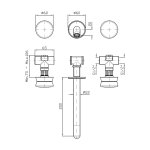Zucchetti Sablier Bateria umywalkowa podtynkowa 200 mm 3-otworowa -  element zewnętrzny Brushed Stainless Steel ZSL5781.X