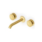Zucchetti Sablier Bateria umywalkowa podtynkowa 175 mm 3-otworowa - element zewnętrzny Brushed Gold PVD ZSL5782.XP41