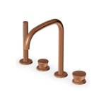 Zucchetti Sablier Bateria wannowa 4-otworowa z wyciąganą słuchawką Brushed Copper PVD ZSL514.XP91