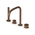 Zucchetti Sablier Bateria wannowa 4-otworowa z wyciąganą słuchawką Matt Chocolate PVD ZSL514.XSP21