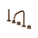 Zucchetti Sablier Bateria wannowa 5-otworowa z wyciąganą słuchawką Matt Chocolate PVD ZSL5519.XSP21