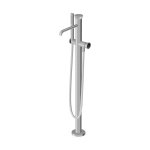 Zucchetti Sablier Bateria wannowa wolnostojąca z zestawem natryskowym - element zewnętrzny Brushed Stainless Steel ZSL730.X