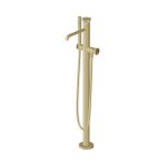 Zucchetti Sablier Bateria wannowa wolnostojąca z zestawem natryskowym - element zewnętrzny Brushed British Gold PVD ZSL730.XP31