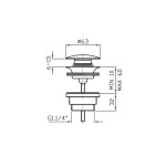 Zucchetti Sablier Korek klik-klak Matt Chocolate PVD R97778.XSP21