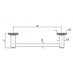 Zucchetti Savoir Uchwyt na Ręcznik 300 mm chrom ZAD320