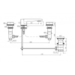 Zucchetti Savoir Bateria Umywalkowa 3-otworowa chrom/czarny ZSA401.CN