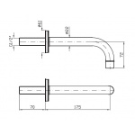 Zucchetti Wylewka naścienna 175 mm chrom Z92193