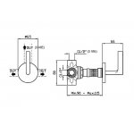 Zucchetti Simple Beautiful Przełącznik 2-drogowy podtynkowy ½\'\', bez otwarcia/zamknięcia wody chrom Z94599
