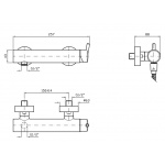 Zucchetti Simply Beautiful Bateria natryskowa jednouchwytowa naścienna chrom ZSB076