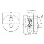 Zucchetti Simply Beautiful Bateria natryskowa termostatyczna podtynkowa element zewnętrzny chrom ZSB800