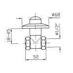 Zucchetti Zawór odcinający podtynkowy chrom Z9362P.9500